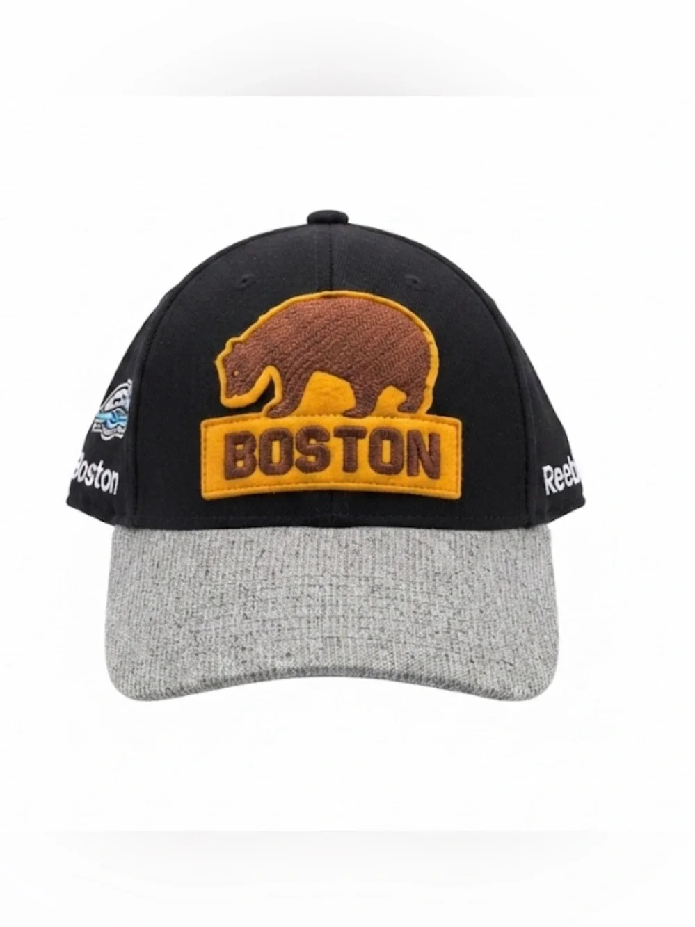 Reebok Boston Bruins 2016 Winter Classic Foxboro NHL Fitted Hat Cap S/M Hockey